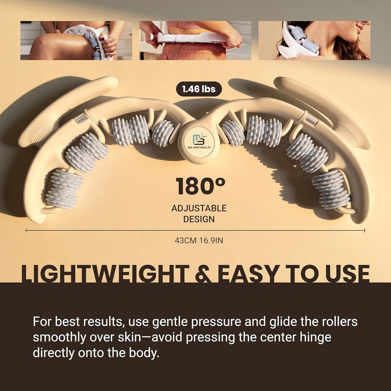 Anti-Cellulite Roller - Lymphatic Drainage Massager for Smoother Skin | Fascia Blaster Tool for Arms, Legs, Stomach & Buttocks - Multicolor