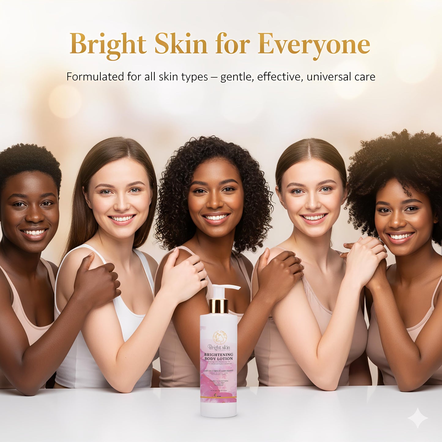 Bright Skin Cosmetics Brightening Body Lotion - 1 lbs, Repairing & Anti-Aging Moisturizer for Smooth, Brighter Complexion