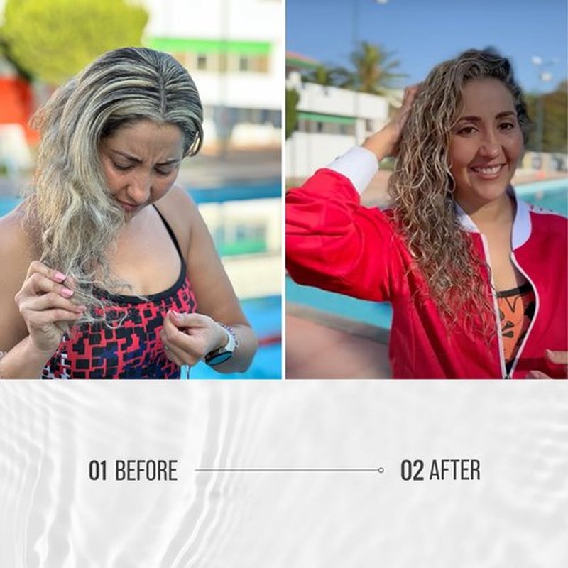 TRIHARD Pre & Post Swim Conditioner | Swimmers Conditioner | Pre Swim Hair Protection | Chlorine Removal Solution (Pack of 2)