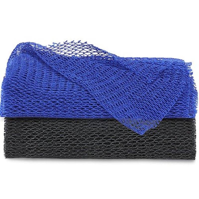 2pc African Net Long Bath Net Sponge,JASSINS African Bathing Sponge,Body Exfoliating Long Net Shower Body Scrubber Back Scrubber Skin Smoother,Stretch Length to 66 INCH