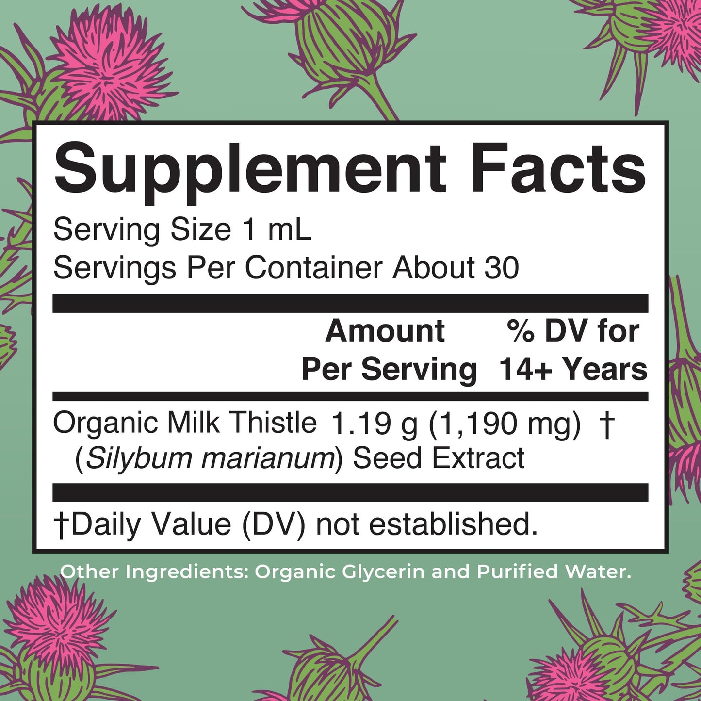 MARYRUTH'S USDA Organic Milk Thistle Seed Liquid Extract Drops, 1 fl oz