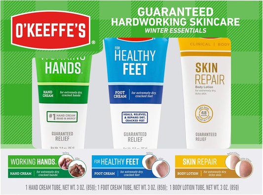O'Keeffe's Winter Essentials Including Working Hands, Healthy Feet and Skin Repair