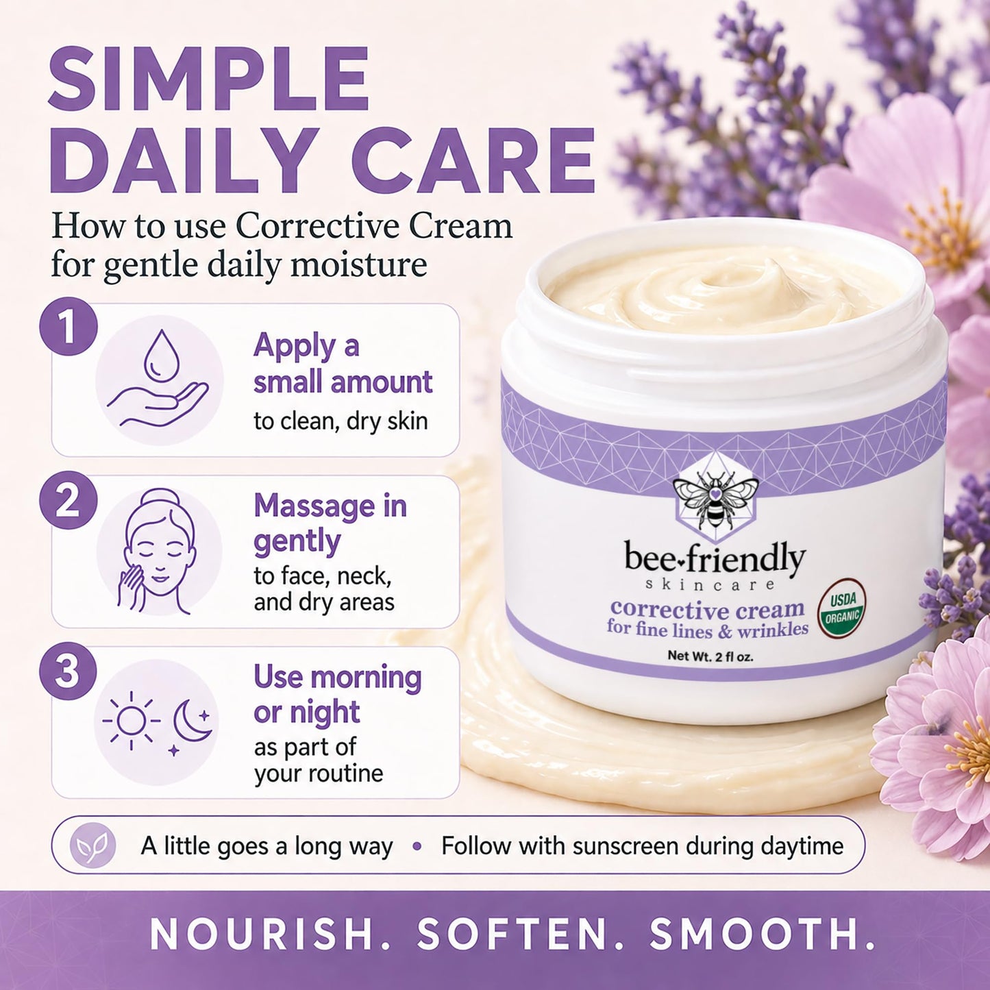 BeeFriendly® Organic Corrective Cream Face Moisturizer, 2 oz