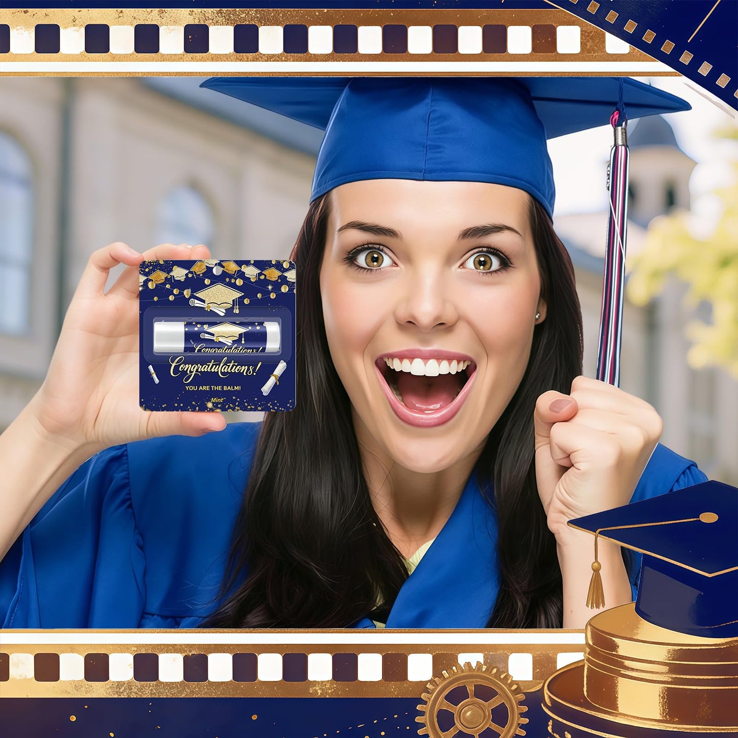 48 Pcs Graduation Lip Balms Party Gifts Bulk Congrats Grad Class of 2026 You Are The Balm School College Inspirational Graduation Gifts for Students Her Him Women Men Friends Classmates