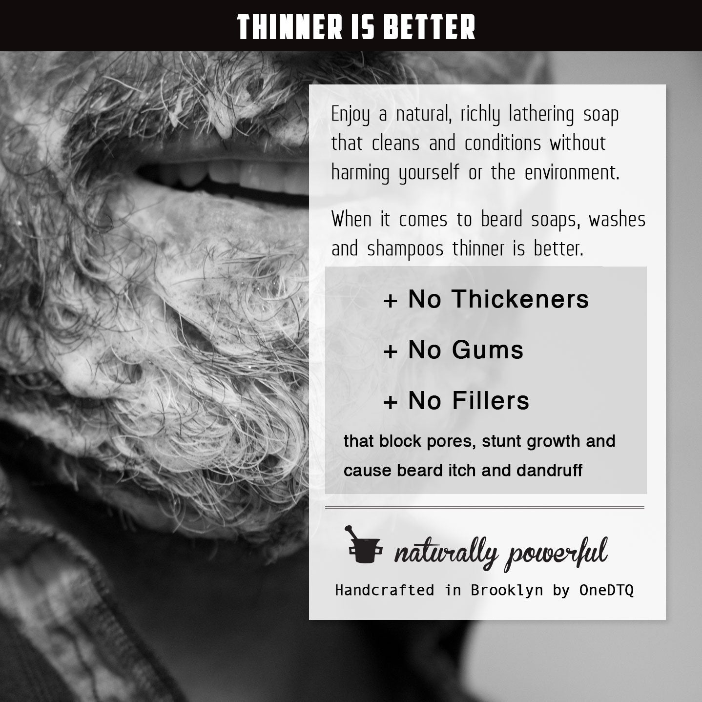OneDTQ Beard Wash for Itchy Beard & Beardruff – Natural – Soothes, Softens, Deep Cleans – Medicine Man's 4,7 FL OZ
