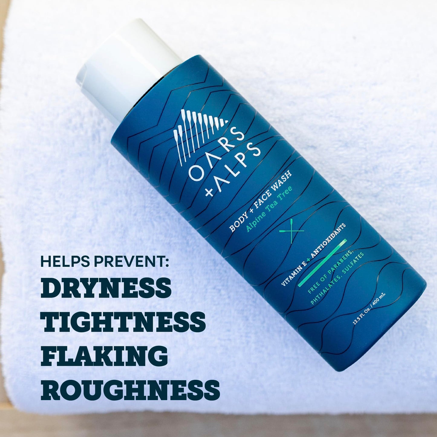 Oars + Alps Mens Body & Face Wash, Moisturizing Body Wash, 2pk, 13.5 Fl Oz