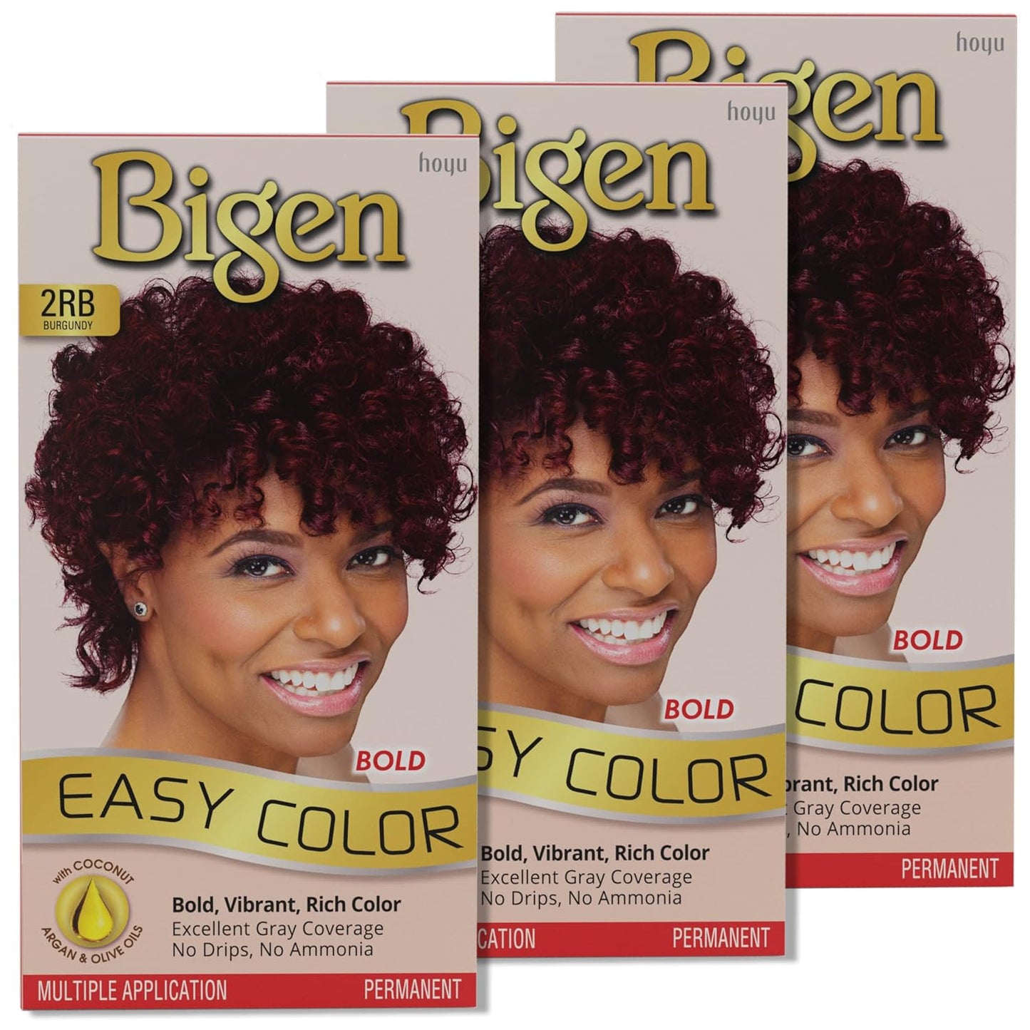 1N Bigen Easy Color for Women Natural Black-New Formula, New Look - 3 Pack