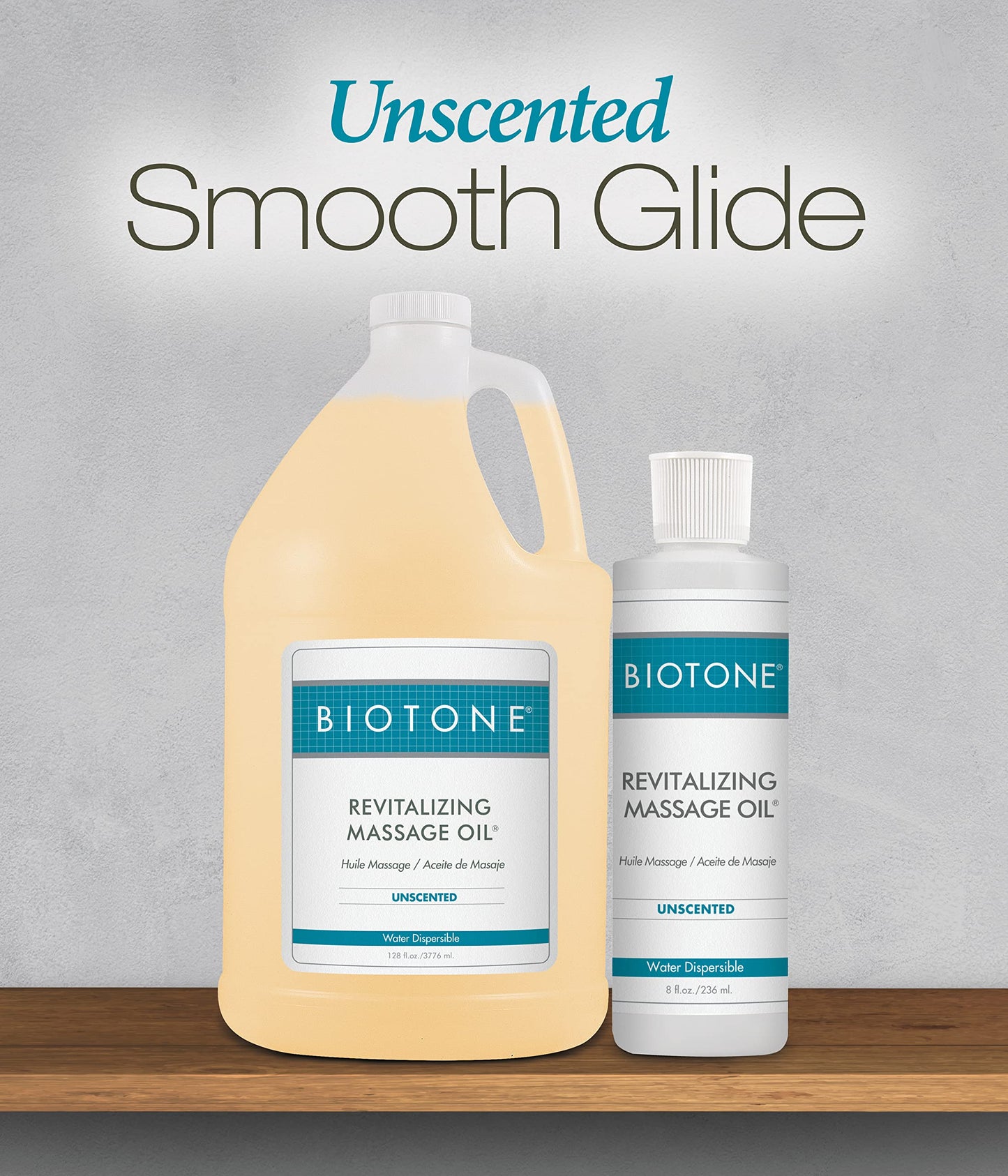 Biotone Revitalizing Massage Oil Unscented, 128 Ounces (1 Gallon)
