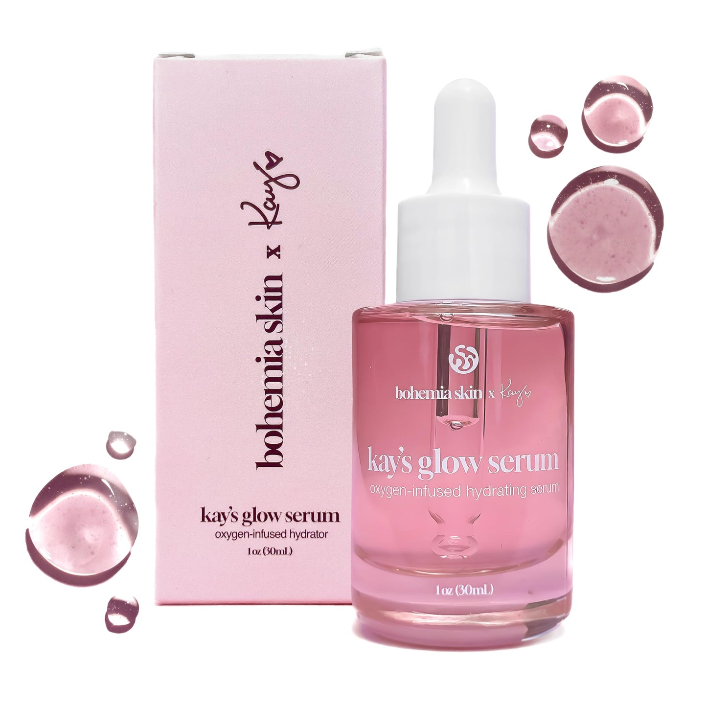 Bohemia Skin Kay’s Glow Serum – Oxygen-Infused THDA Vitamin C with Gentle AHA for Face and neck | Hydrates, Soothes and Brightens