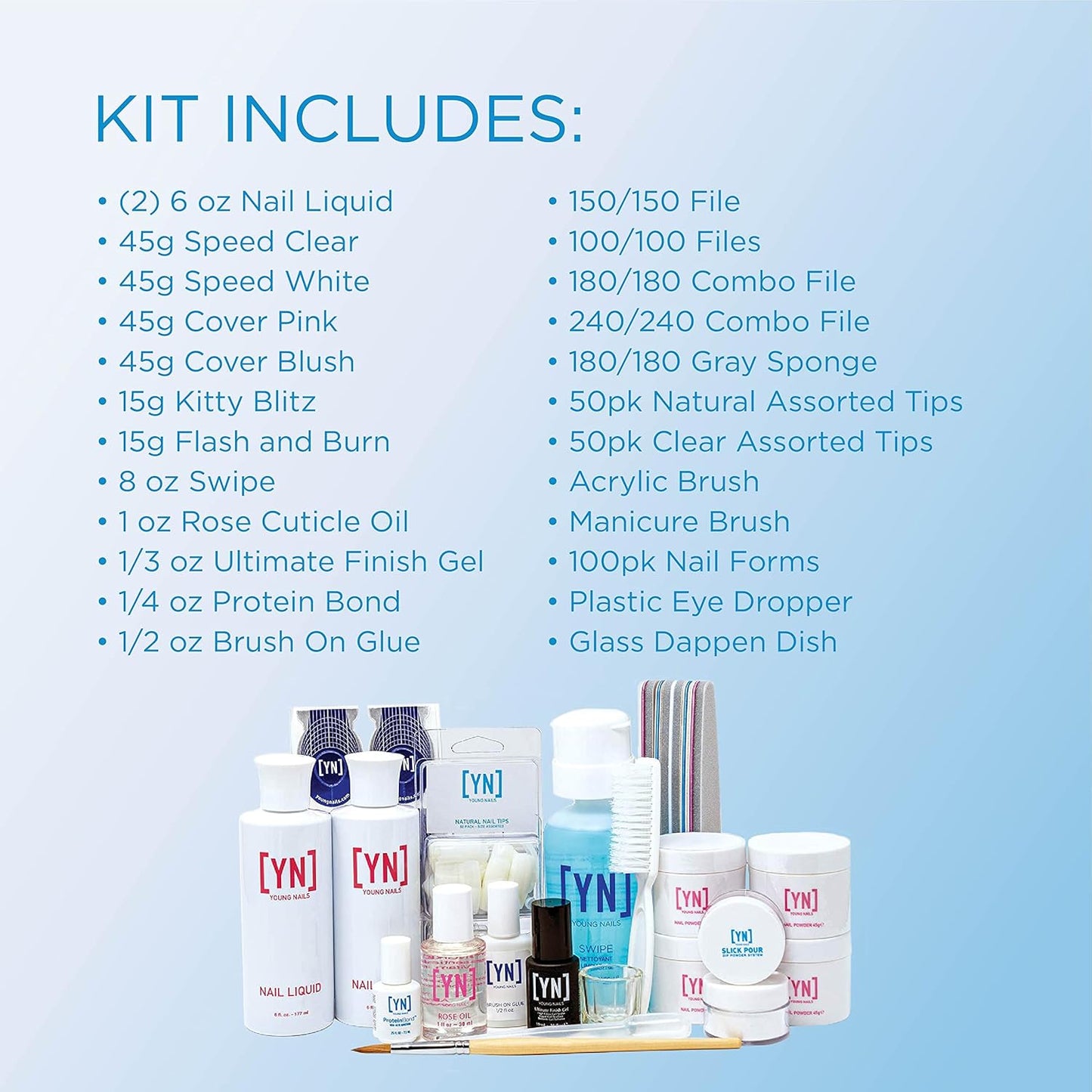 Young Nails Professional Kits & Accessories for Home Nail Kit, Starter Kit, Beginners, and/or Nail Professionals