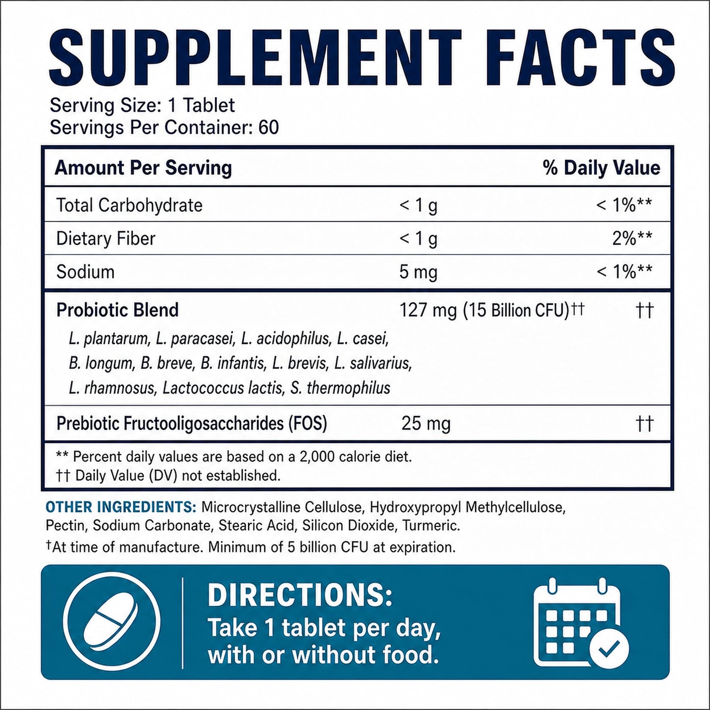 Balance ONE Time Release Probiotic – 15 Billion CFU – 12 Strains Including L. Plantarum – 15x More Survival Than Capsules – Bloating & Gas Relief – Gut & Digestive Health for Women & Men – 60 Tablets