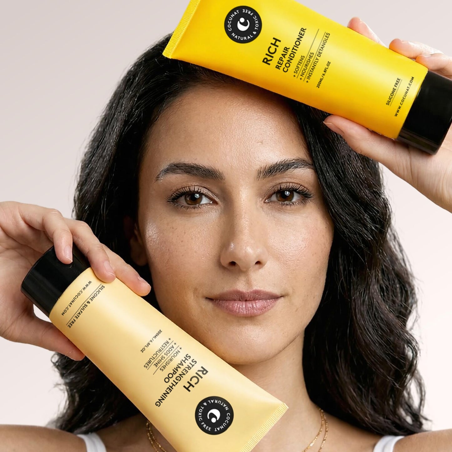 COCUNAT - Rich Pack for Dry Hair - Natural Shampoo and Conditioner - Damaged or Dyed Hair - Moisturises, Nourishes and Restructures - Sulphate and Silicone Free - Suitable for Curly Method