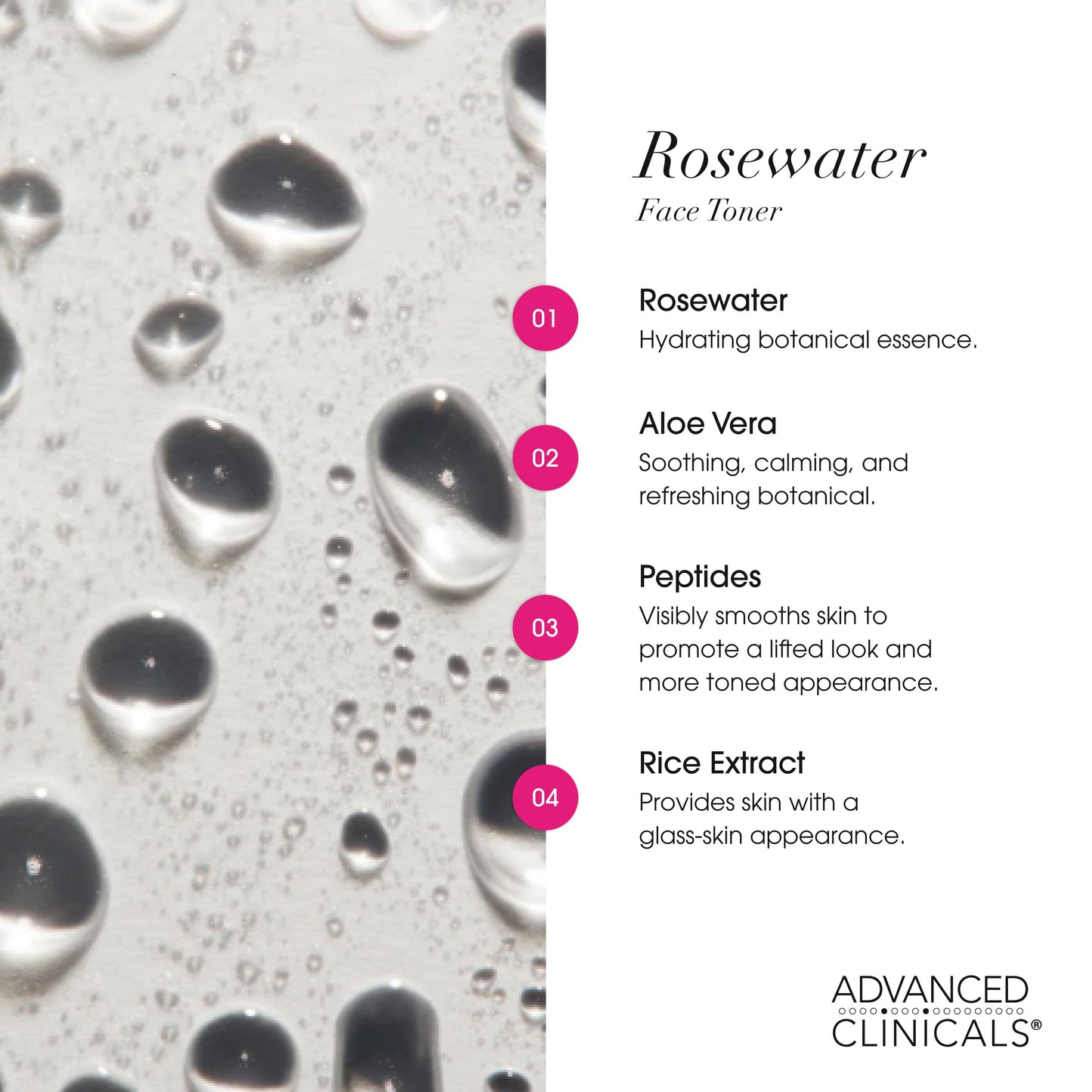 Advanced Clinicals Collagen + Rosewater Facial Mist Toner W/Charcoal & Aloe Vera. Alcohol-Free PH Balancing Formula Detoxifies & Hydrates Skin Improving Overall Skin Tone, Calming Face Mist, 8 Fl Oz