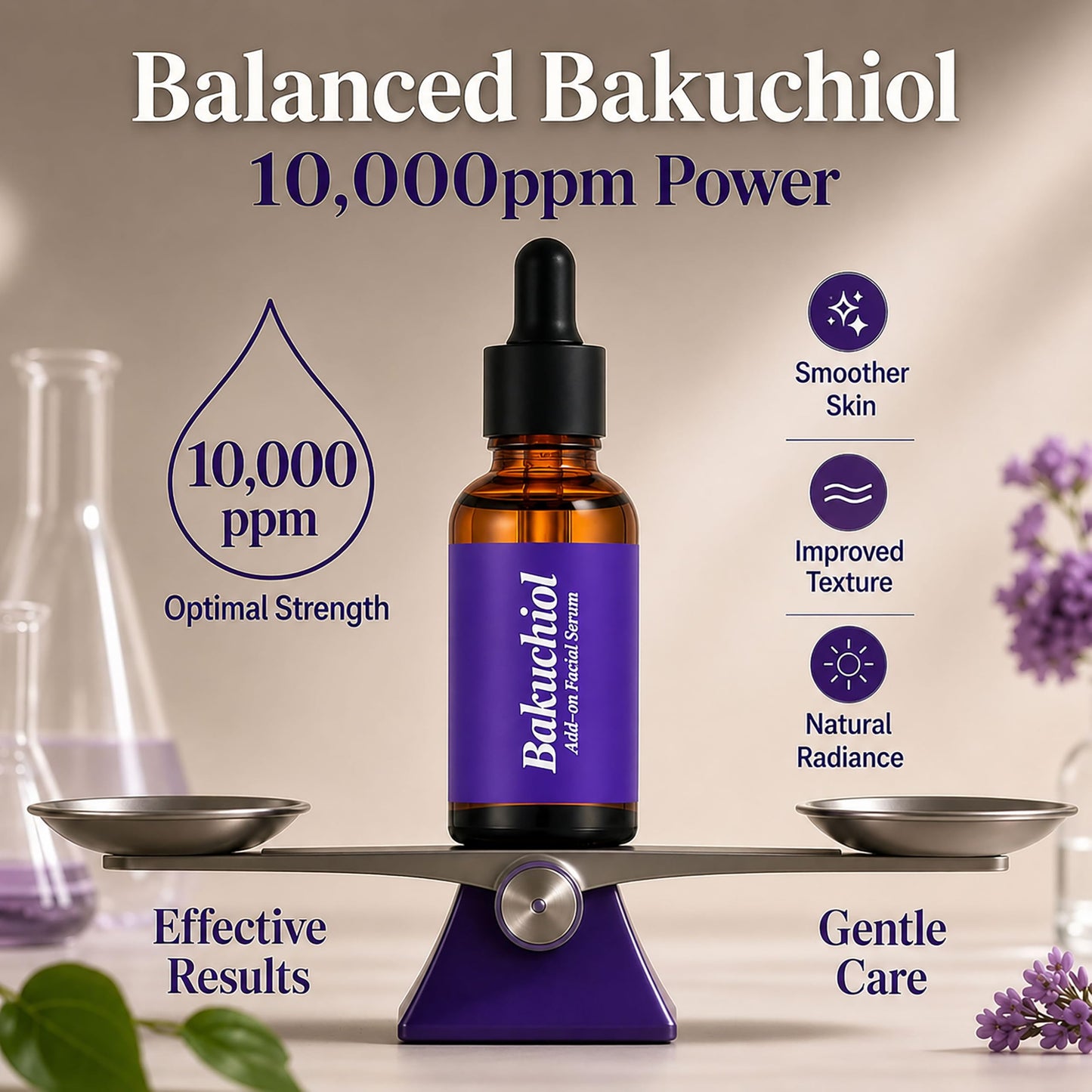 Korean Bakuchiol Oil Serum for Face - High-Potency Mix-in Concentrate - Bakuchiol Plumping Serum - Gentle Retinol Alternative for Wrinkle Care - Hydrating & Firming Anti-Aging Skincare 30ml