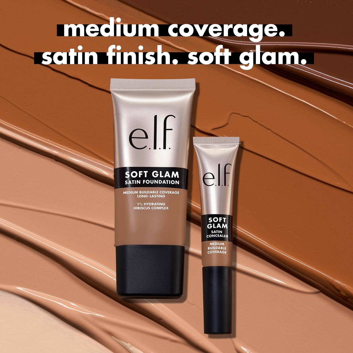 e.l.f. Soft Glam Satin Concealer, Medium Coverage For Blemishes & Under-Eye, Crease-Resistant, Long Lasting, Vegan & Cruelty-Free, 25 Light Neutral