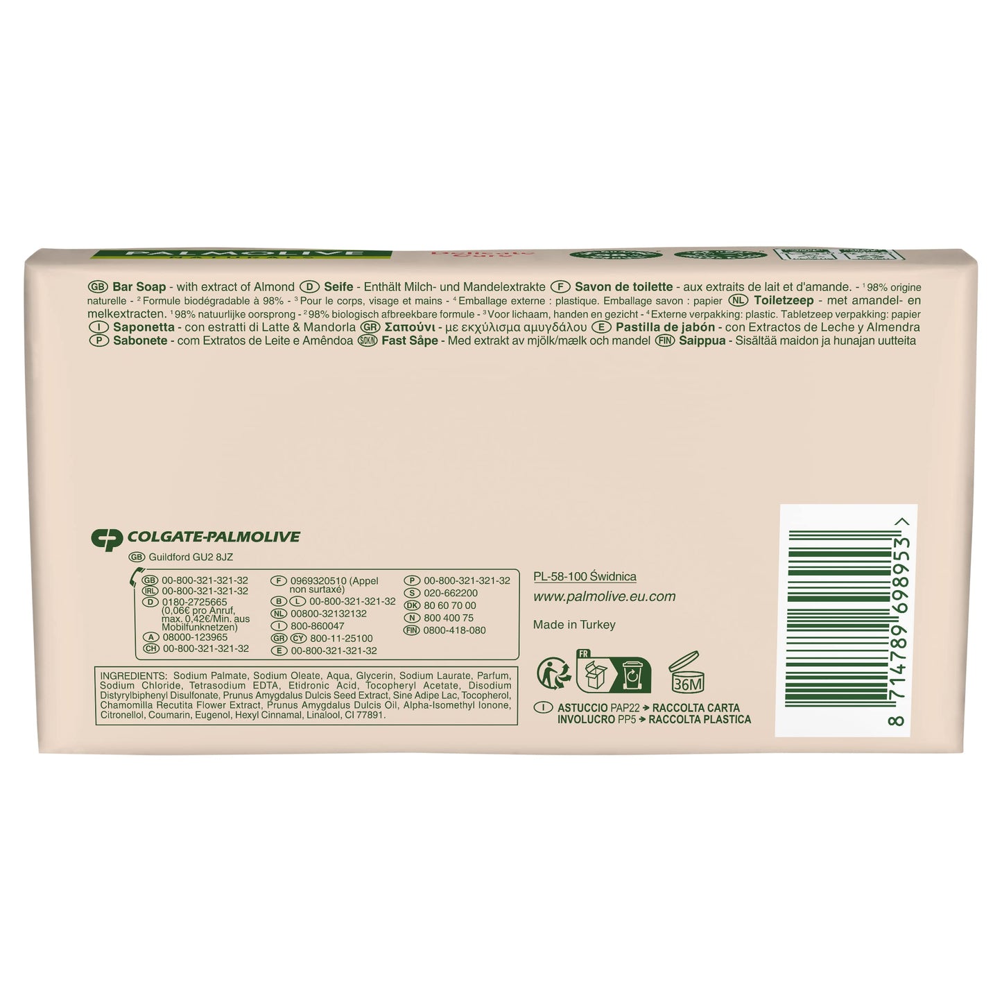 SOAP PALMOLIVE DELICATE CARE WITH ALMOND MILK 3X90G - 3 X 90G by Palmolive