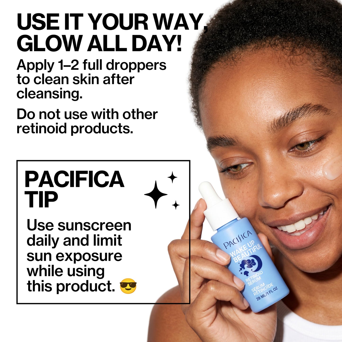Pacifica Retinol Serum for Face - Wake Up Beautiful Retinoid Night Face Serum - Anti-Aging Skin Care & Skin Brightening - Retinol, Collagen & Antioxidants Vegan & Cruelty-Free Dermatologist Tested