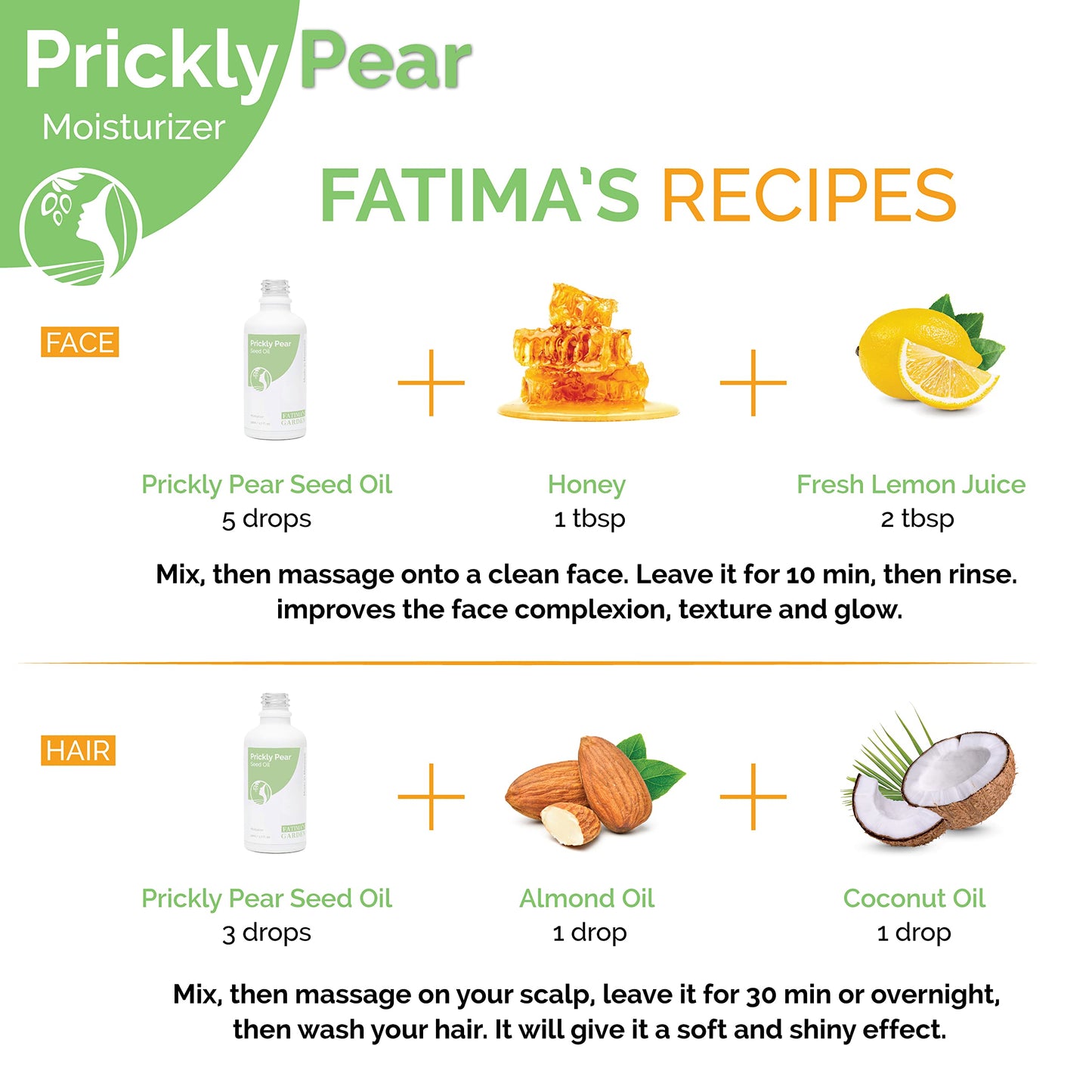Fatima's Garden Prickly Pear Seed Oil - Organic Anti-Aging Serum, 100ml