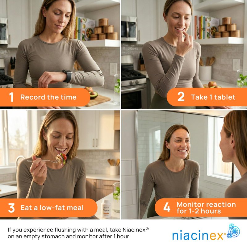 Niacinex Niacin 500mg Extended Time Release, 200 Tablets, Minimal to No-Flush, Vitamin B3 Supplement - Cholesterol Balance, Nicotinic Acid Vegan, cGMP, made in the USA