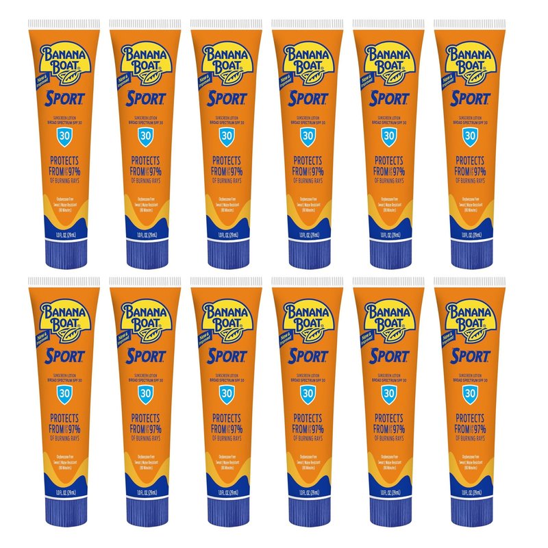 Banana Boat Sport Performance Sunscreen Lotion 30 Spf 1 oz (Pack Of 12)