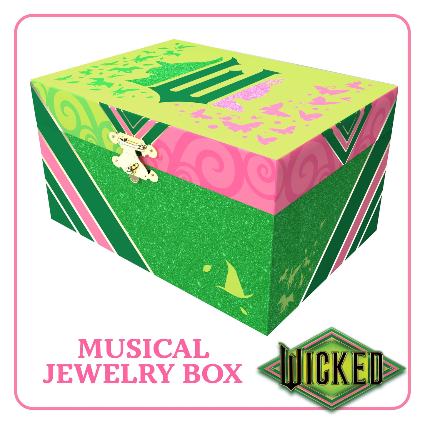 Mini Treasures Wicked Jewelry Box for Girls - Musical Jewelry Box with Spinning Figurine, Wicked Toys for Kids Ages 3-5