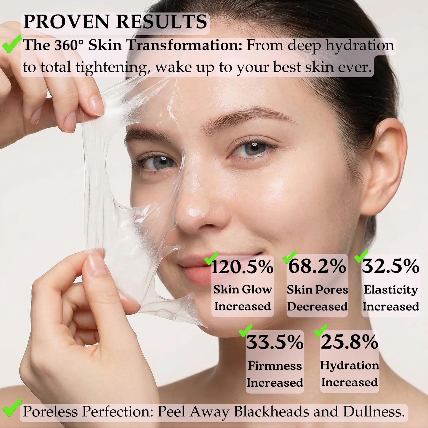 ZAKUTO Collagen Face Mask 2 Pack – Korean Formula – Peel Off Overnight Face Mask for Glass Skin, Hydrating & Firming Collagen Mask with Brush, Korean Skincare for Elasticity & Glow (2.53 fl oz)