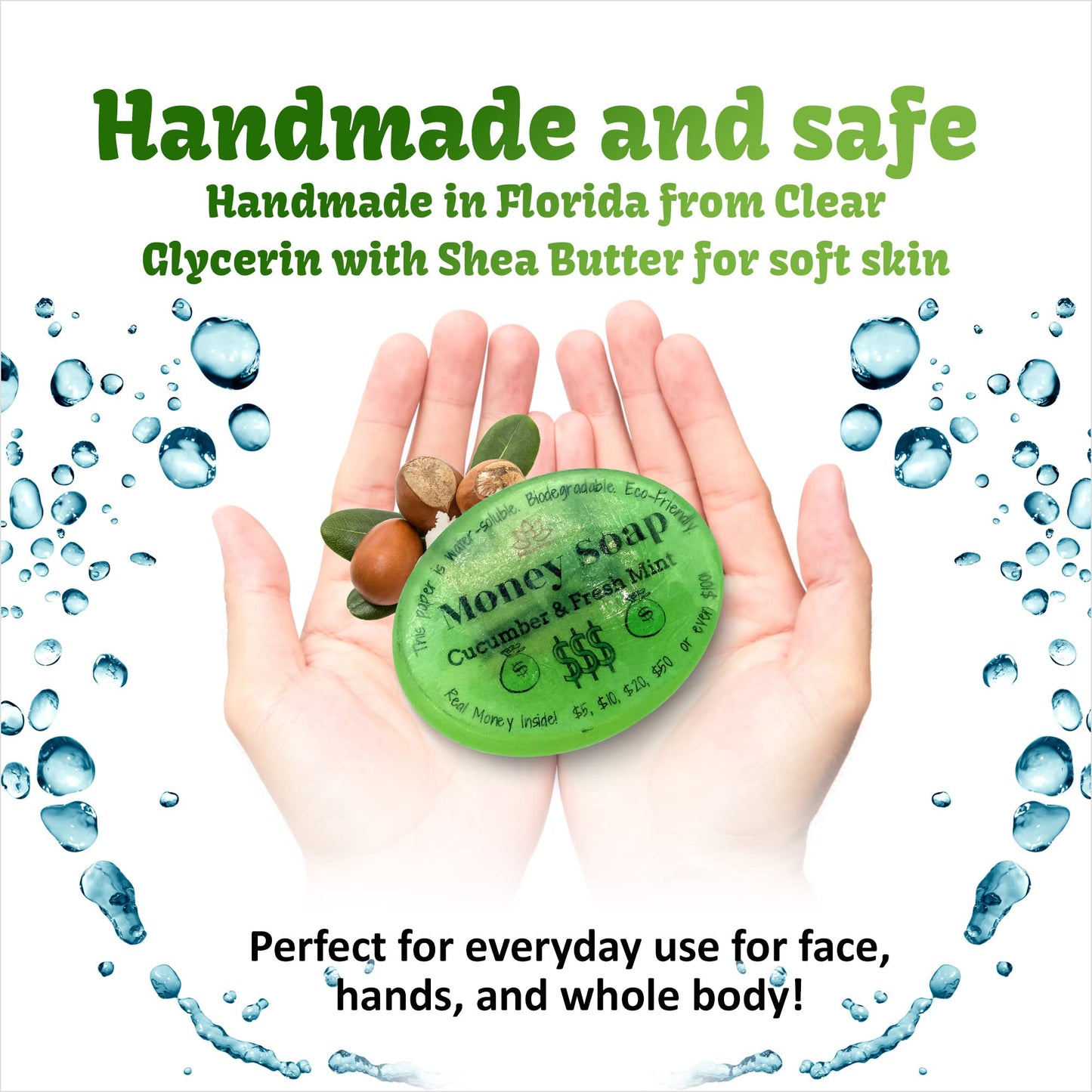Relaxcation Soap Bar С-NОТЕ Cucumber and Mint with Shea Butter - 3 oz
