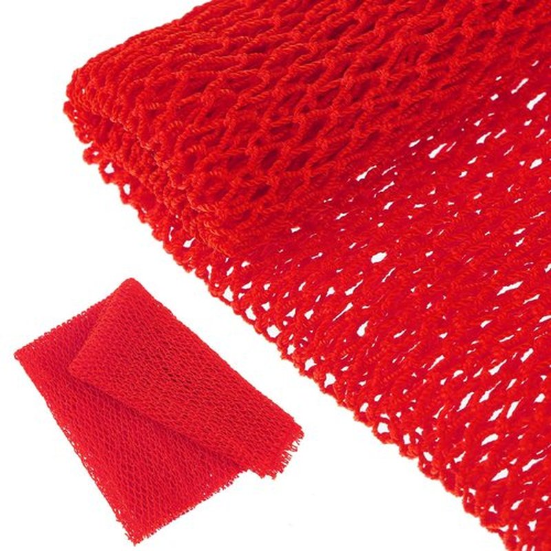 Geiserailie African Long Bathing Net Sponge Long Net Shower Body Scrubber Back Scrubber Skin Smoother Net Bathing Sponge for Daily Use or Stocking Stuffer(Red)
