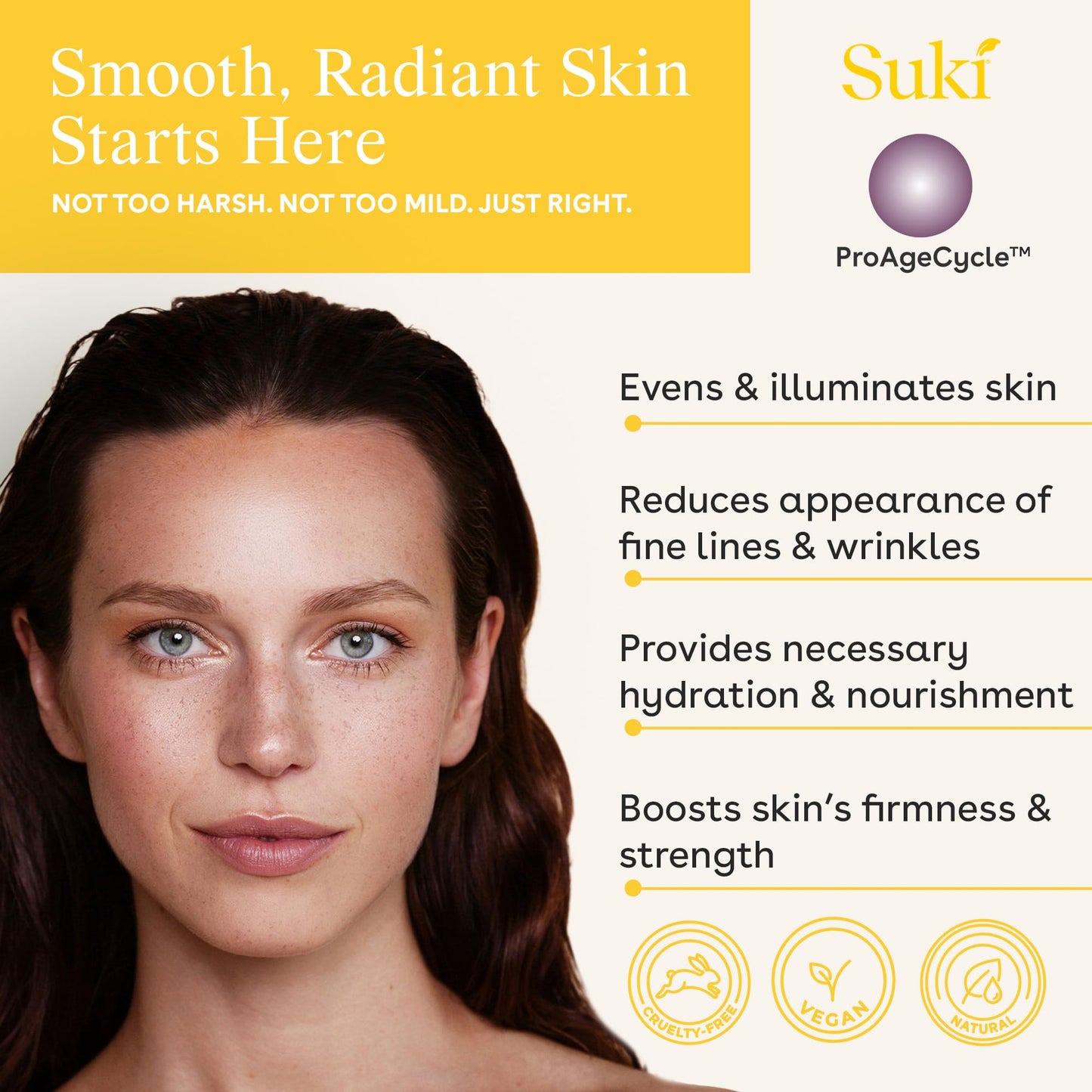 Suki Nourishing Face Cream for Women - Luxurious Facial Cream for Deep Skin Hydration, Boost Firmness, Anti Aging Skin Care, Reduce Fine Lines & Wrinkles with Vitamin C & Collagen Peptides - 4 Oz.