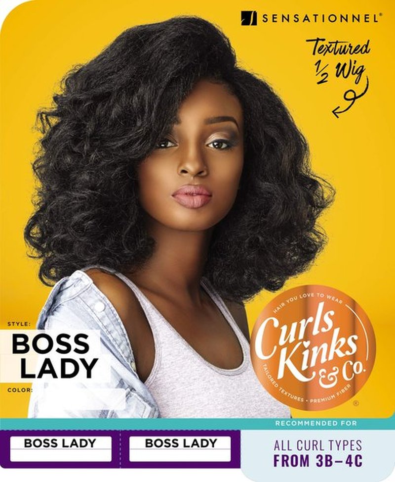 Sensationnel Synthetic Hair Half Wig Instant Weave Curls Kinks & Co Boss Lady (F4/30)