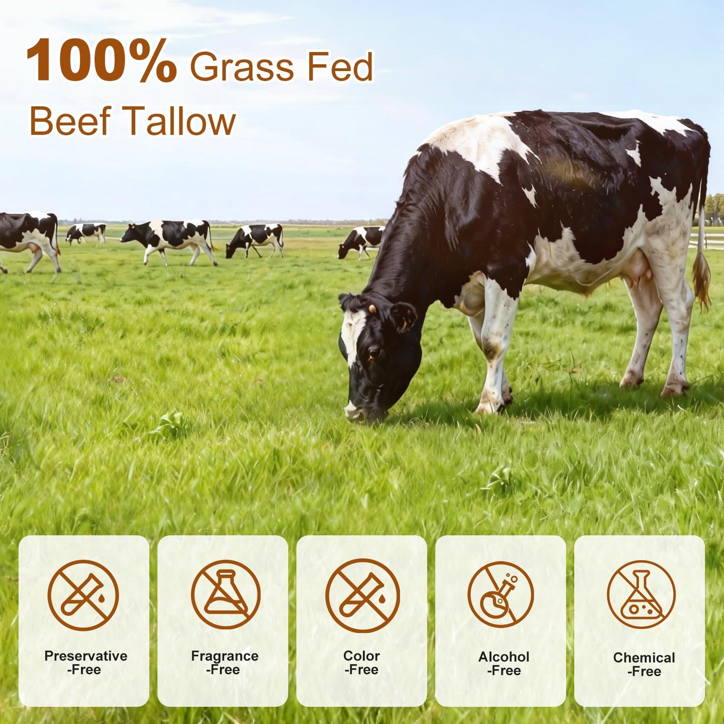 Lilei Beauty Beef Tallow for Skin, Grass-Fed Beef Tallow and Honey Balm, Whipped Body Butter & Face Moisturizer, Unscented Body Cream, Soothes Dry & Sensitive Skin
