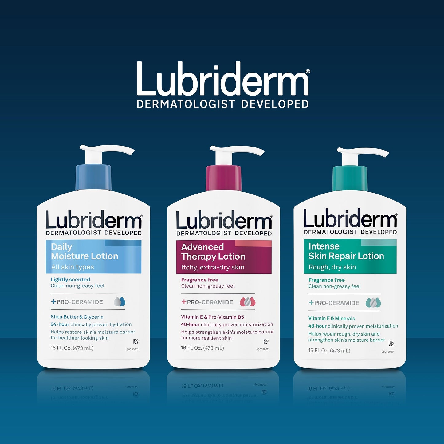 Lubriderm Daily Moisture Hydrating Unscented Body Lotion with Vitamin B5 for Normal to Dry Skin, Non-Greasy and Fragrance-Free Lotion. 16 fl. oz