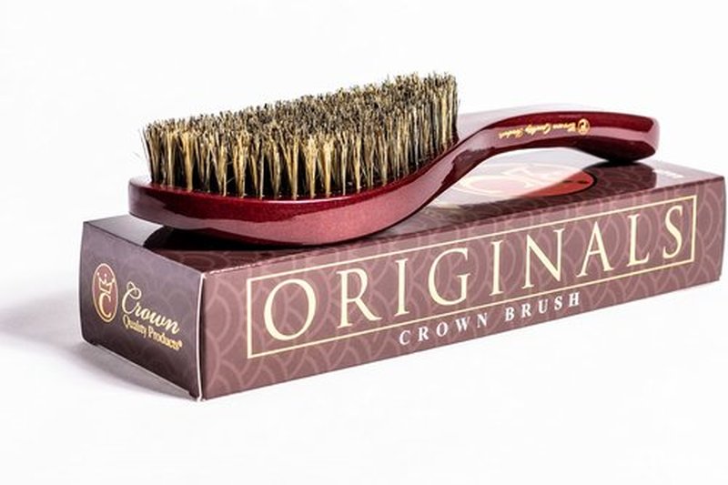 Crown Quality Products Original Contour 360 Wave Brush - MEDIUM (Dark Red) Hairbrush