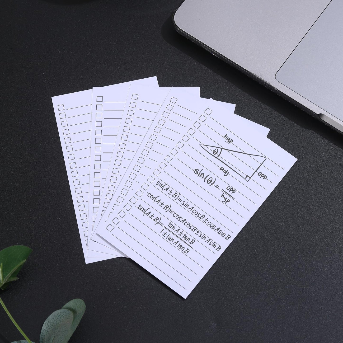 Vertical Ruled Index Cards 3x5 with Check Boxes,Double Sided Ruled Note Card for To Do Checklists, Heavy Weight Flash Cards for Studying,School, Home and Office - White,100 Pack