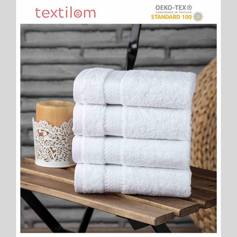 TEXTILOM Washcloths for Body and Face – Hotel and Spa Quality & Soft & Absorbent & Quick Dry Wash Cloths for Your Body – 100% Turkish Cotton Wash Clothes Towel Set of 4 (13 x 13 inches) - White