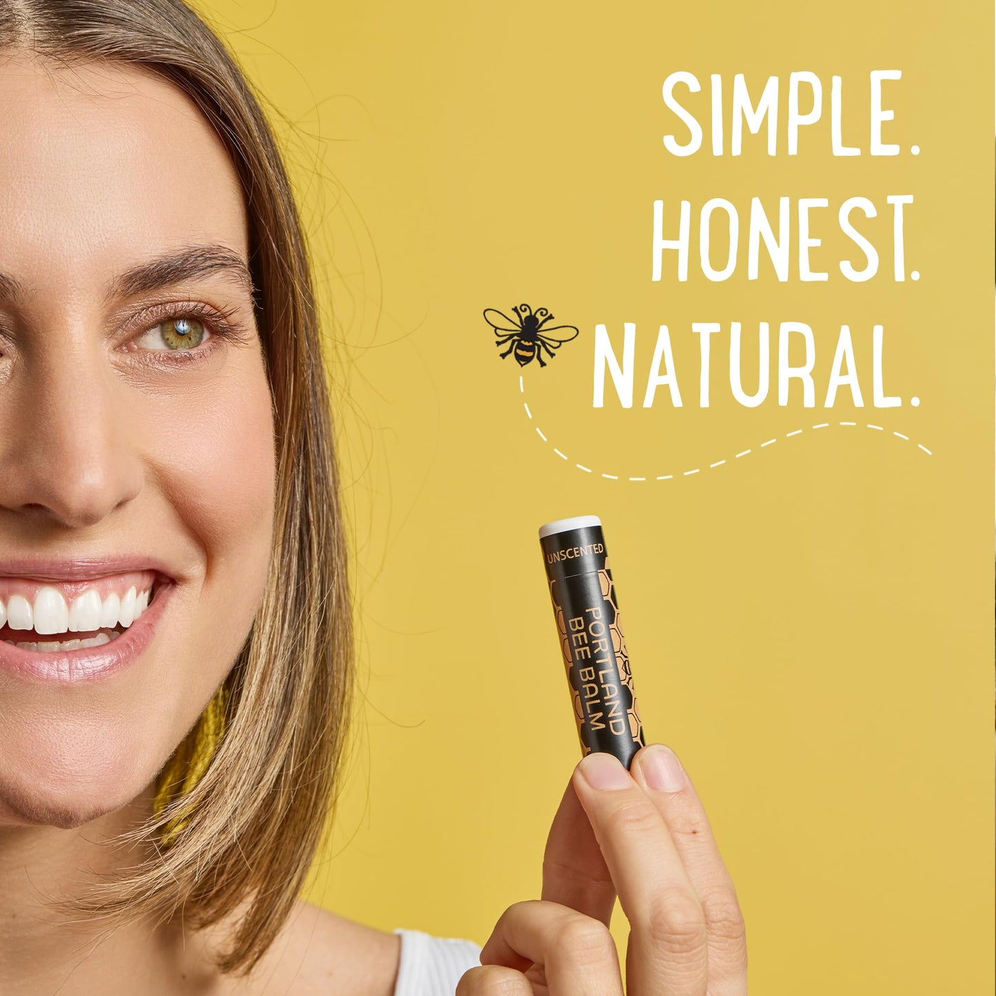 Portland Bee Balm All Natural Handmade Beeswax Lip Balm with Organic Coconut and Olive Oil (Unscented) - 9 Count | Natural Lip Balm, Cruelty Free, Plastic Neutral, | Organic Lip Balm