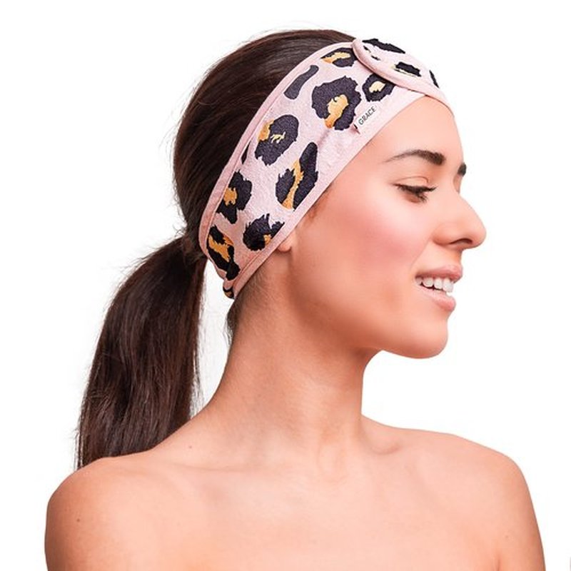 GRACE & COMPANY Spa Headband - Lightweight, Absorbent & Breathable Makeup Headband. Performance Micro-Cotton Headband For Washing Face, Facials, Applying Make-up & Skincare - Lucie