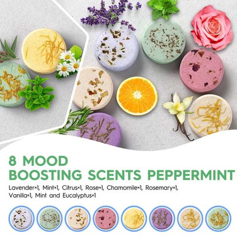 Shower Steamers Aromatherapy Spa Gifts for Women 8 Pack, Shower Bombs Birthday Gifts for Mom with Lavender Natural Essential Oils, Self Care Gifts for Women & Lover