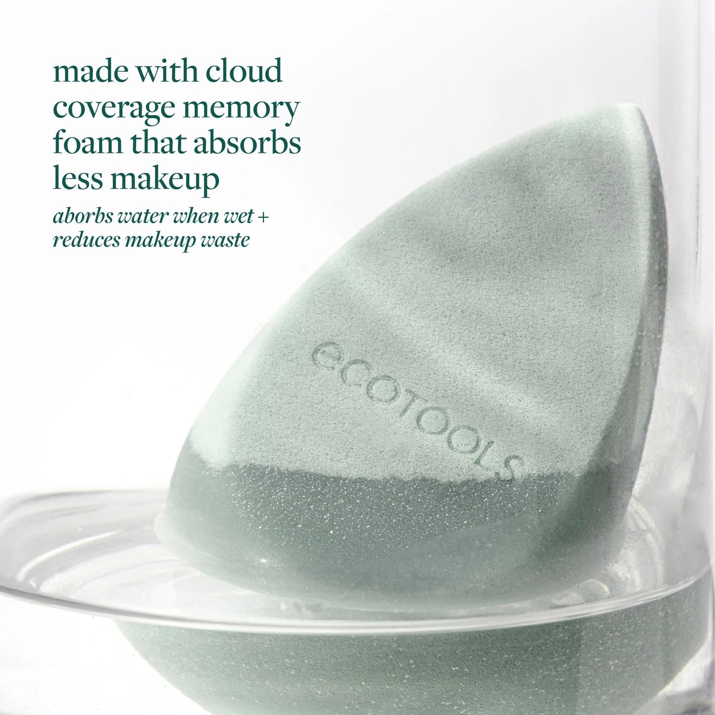 EcoTools Blurring Blender Makeup Sponge Duo, Makeup Blender Sponge For Blurred Skin, For Liquid & Cream Foundation, Cloud Coverage Memory Foam, Eco Friendly & Latex Free, Cruelty-Free & Vegan, 2 Count