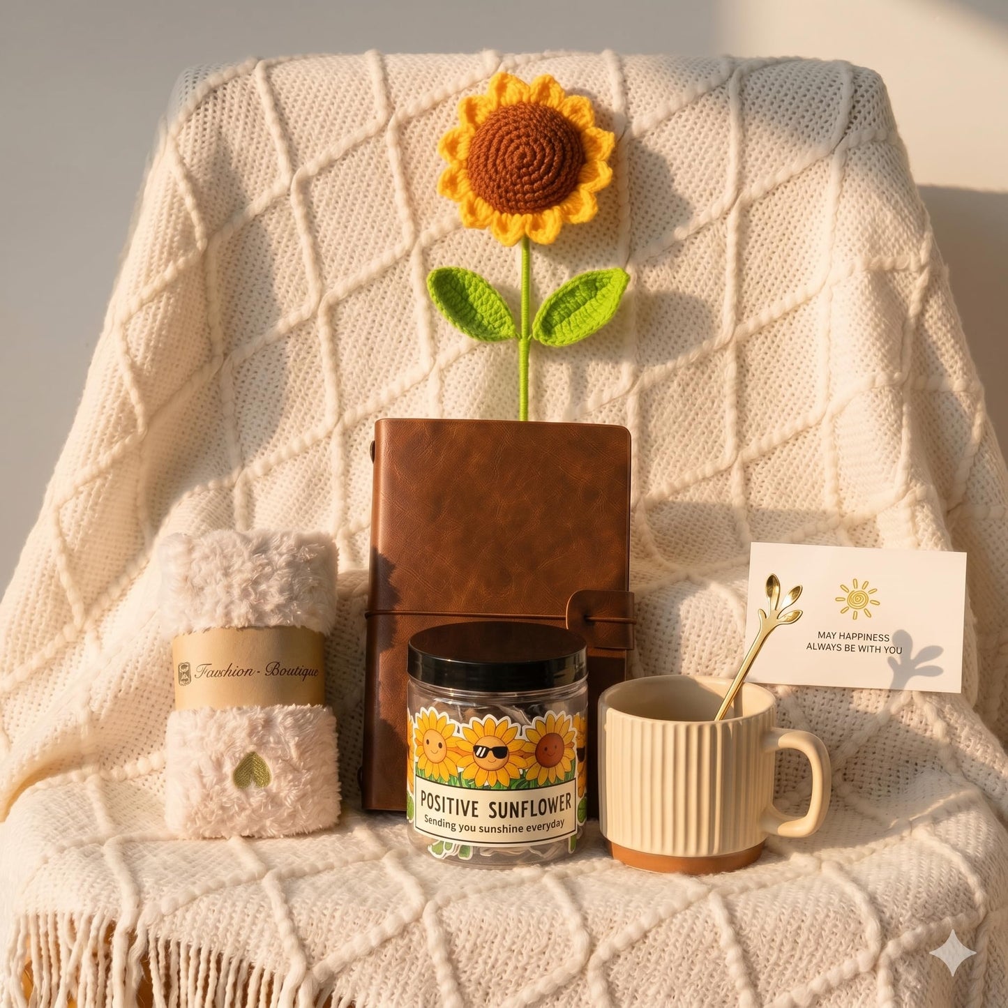 Get Well Soon Gifts for Women,Sending Sunshine Sunflower Birthday Gift with Affirmation Cards, Mental Health, After Surgery Self Care Package, Thinking of You Gift Baskets for Mom Best Friend Sister