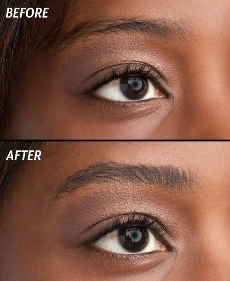 MELOWAY Brow Creation Gel - Tinted Fiber Gel for Thicker, Fluffier Brows - Patented Brush - Vitamin-Enriched Formula - Vegan, Cruelty-Free, Clean - Made in USA - Licorice Tease (Black) - 6.0ml