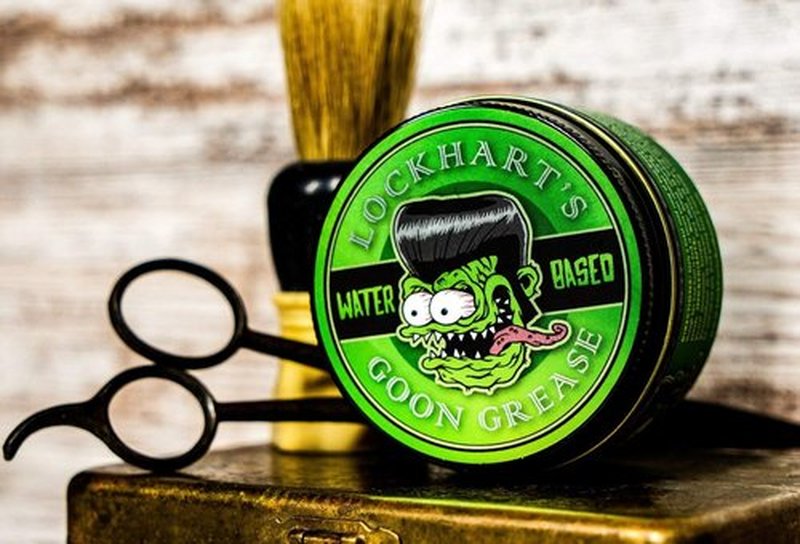 Lockhart’s Authentic Handcrafted Water-Based Goon Grease Firm Hold Hair Pomade, High Shine (3.4oz.)