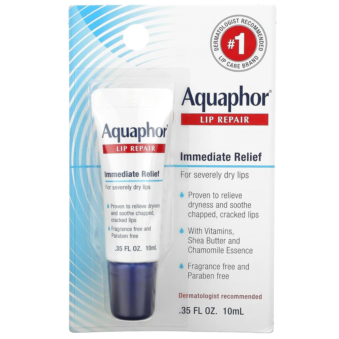 Aquaphor Lip Repair, 0.35 Fl Oz, Pack of 6