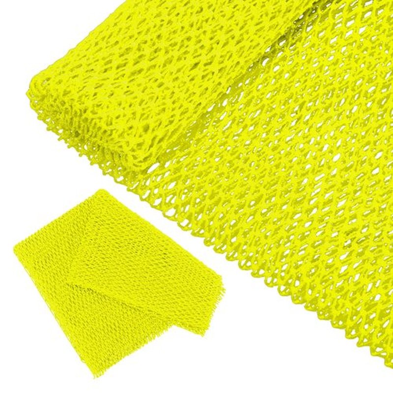Geiserailie African Long Bathing Net Sponge Long Net Shower Body Scrubber Back Scrubber Skin Smoother Net Bathing Sponge for Daily Use or Stocking Stuffer (Luminous Yellow)