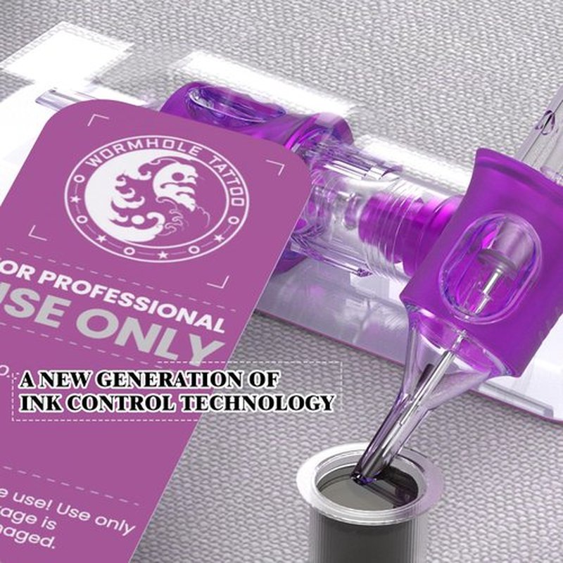 Tattoo Needles, Wormhole Tattoo Cartridge Needles 20pcs Mixed Sizes 1203RL 1205RL 1205RM 1207RM Disposable Tattoo Needles Cartridge Round Liner Shader Magnum for Tattoo Pen Machine Permanent Makeup