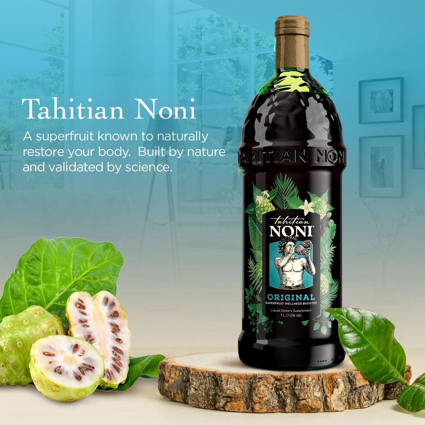 TAHITIAN NONI Juice by Morinda, Authentic Pure Noni Fruit Juice, 1L Bottle