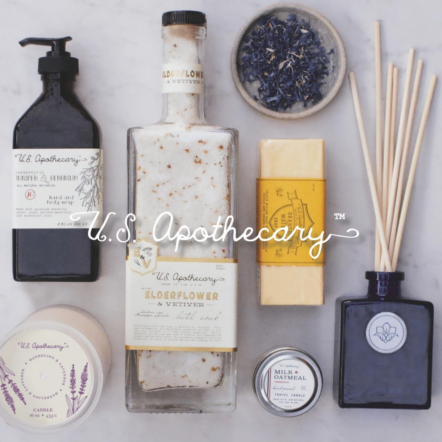 U.S. Apothecary Milk & Oatmeal Hand and Body Lotion, 12 fl oz