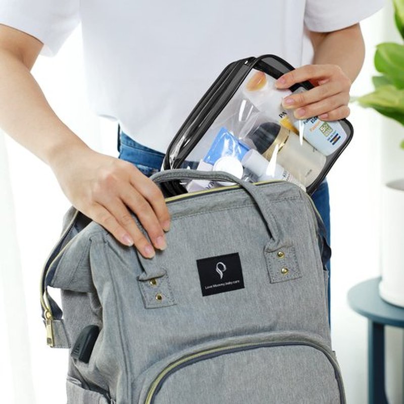 PACKISM Clear Makeup Bags, 4 Pack Quart Size Travel Bag TSA Approved Clear Travel Bags for Toiletries, Clear Cosmetic Bags Carry on Clear Toilety Bag TSA Approved Toiletry Bags, Black