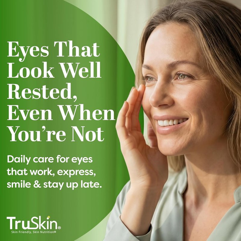 TruSkin Peptide Eye Cream Gel - Hydrating Under Eye Treatment for Dark Circles & Fine Lines | 0.5 Fl Oz