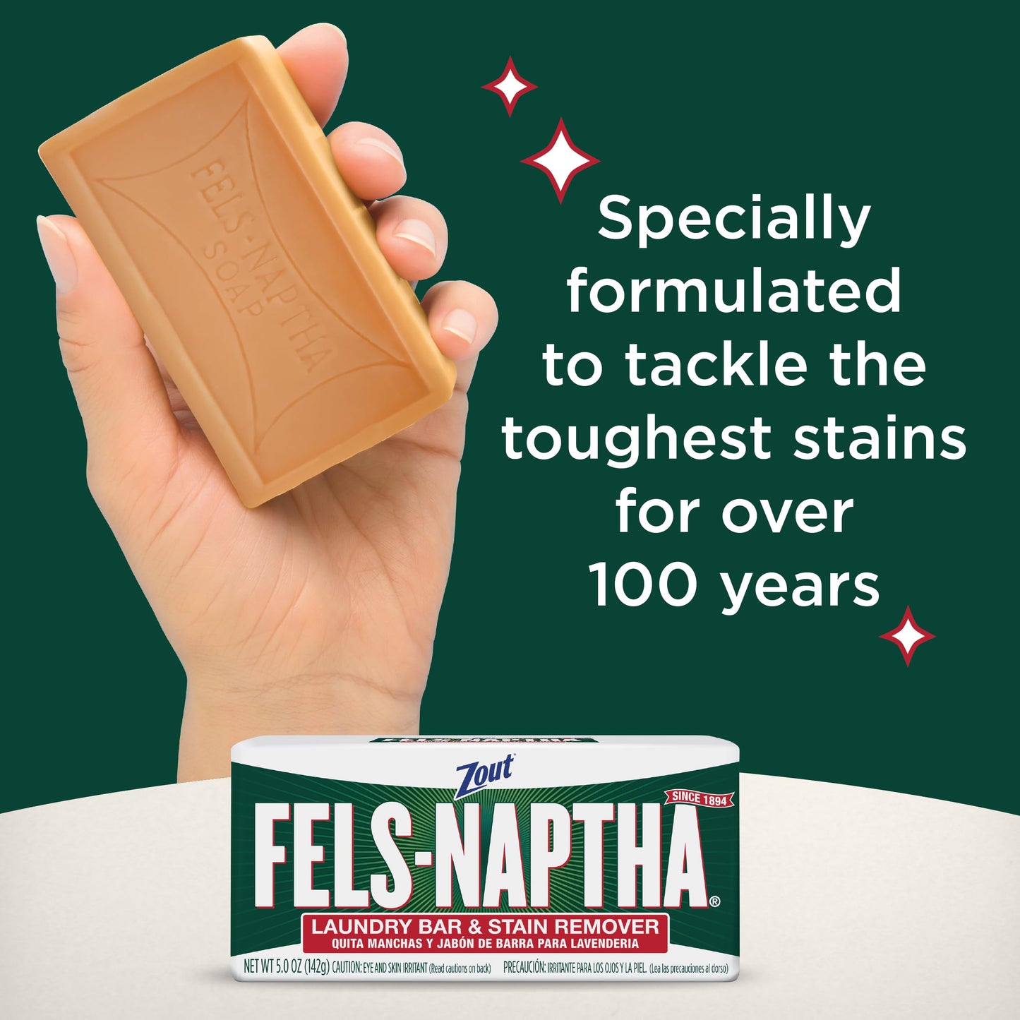 Fels Naptha Dial Laundry Soap Bar - 5.0 oz